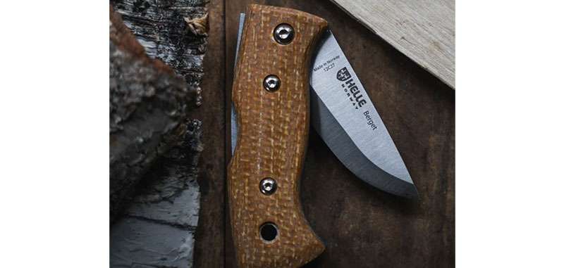 Couteau pliant Helle Berget - Moutarde