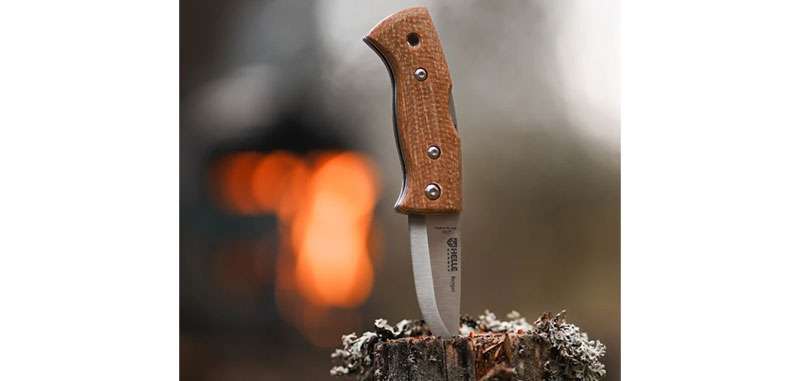 Couteau pliant Helle Berget - Moutarde