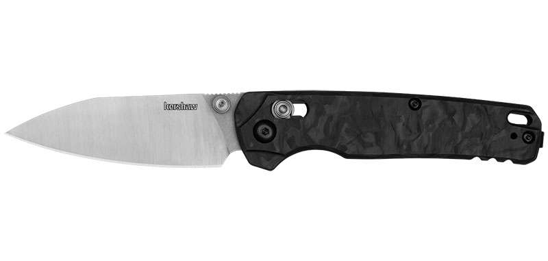 Couteau pliant Kershaw Bel Air - Manche carbone noir, lame satin/stonewash, lame de 79 mm