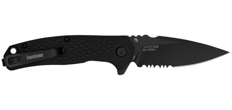 Couteau pliant Kershaw Conduit - Tranchant mixte, lame drop point