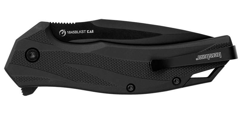 Couteau pliant Kershaw Lateral lame mixte noire