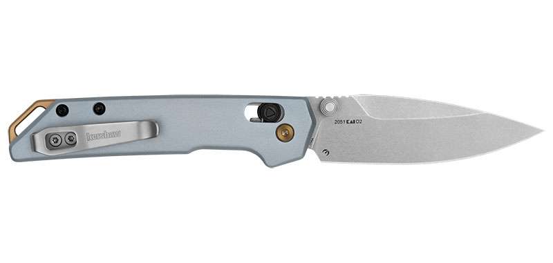 Couteau pliant Kershaw Mini Iridium - Manche aluminium bleu