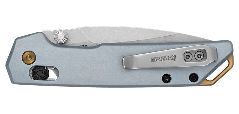 Couteau pliant Kershaw Mini Iridium - Manche aluminium bleu