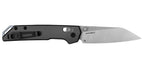 Couteau pliant Kershaw Mini Iridium Reverse Tanto - Manche aluminium gris, lame stonewash