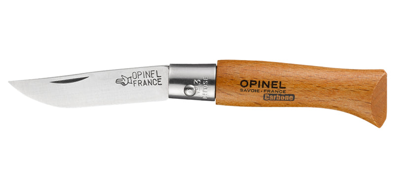 Couteau pliant Opinel Tradition carbone, du N°02 au N°12 - N°03