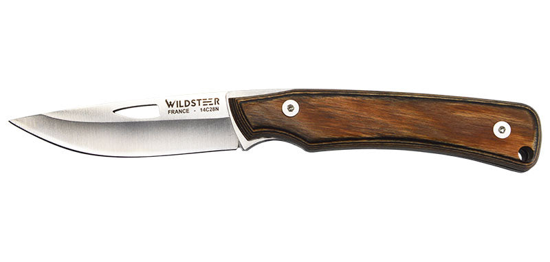 Couteau pliant Wildsteer K-NIF manche en bois stabilisé