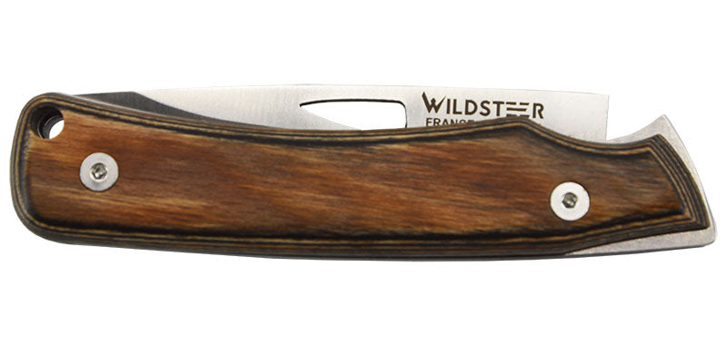 Couteau pliant Wildsteer K-NIF manche en bois stabilisé