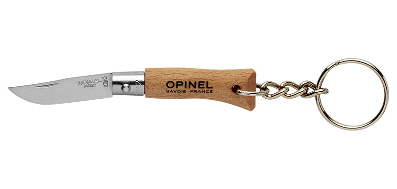 Couteau porte-clés Opinel N°02 inox - Hêtre naturel