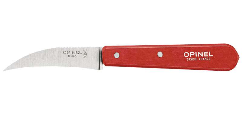 Couteaux à légumes Opinel n°114 bec d'oiseau, lot de 6 - Rouge
