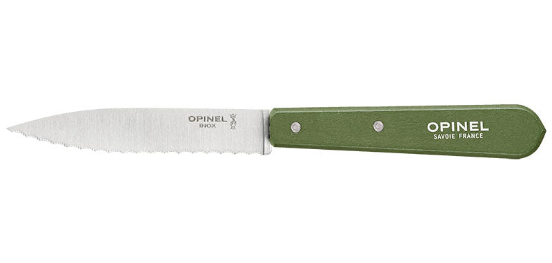 Couteaux crantés Opinel n°113, lot de 6 - Kaki