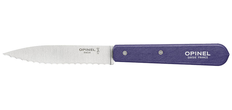 Couteaux crantés Opinel n°113, lot de 6 - Violet
