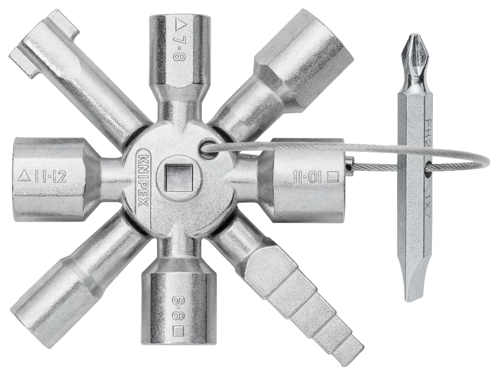 Clé universelle Knipex TwinKey pour armoires de commande