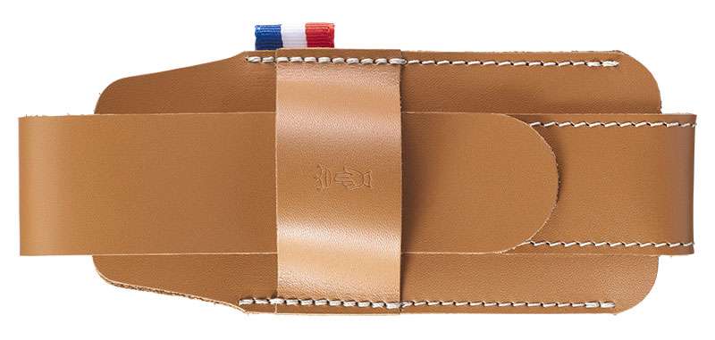 Étui Opinel en cuir pour couteau pliant - Cuir fauve