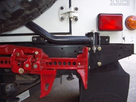 Supports latéraux pour Land Rover Defender, Cric Hi-Lift 1,2