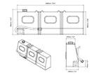 Réservoir d'eau à pan incliné 50 L, WTAN008