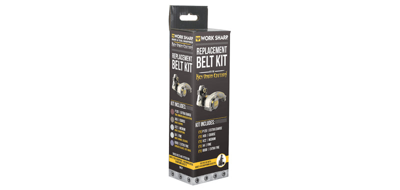 Kit de 5 bandes abrasives Work Sharp pour WSK1 et WSKO2 - P120, X65, X22, X4, 6000