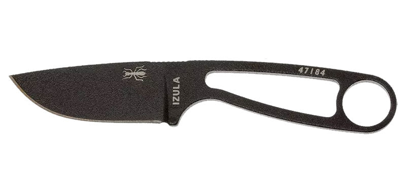 Kit de survie ESEE Izula noir avec couteau et pierre à feu