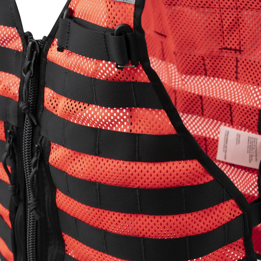 Gilet de secours SAR rouge fluo - detail 10