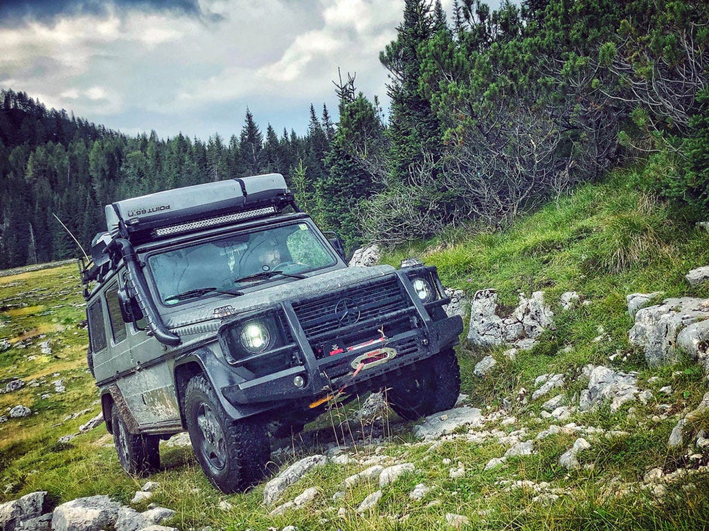 Galerie de toit à pieds hauts pour Mercedes-Benz Classe G, C