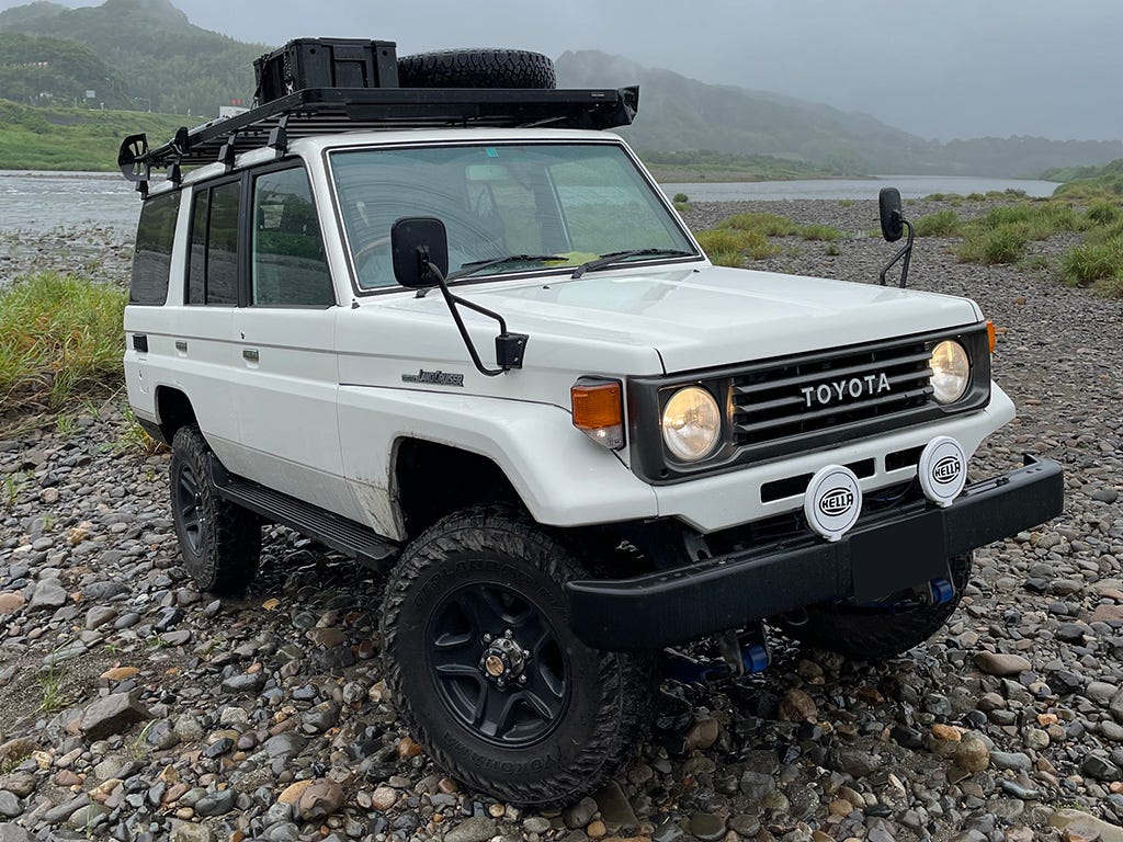Galerie de toit 3/4 pour Toyota Land Cruiser 76