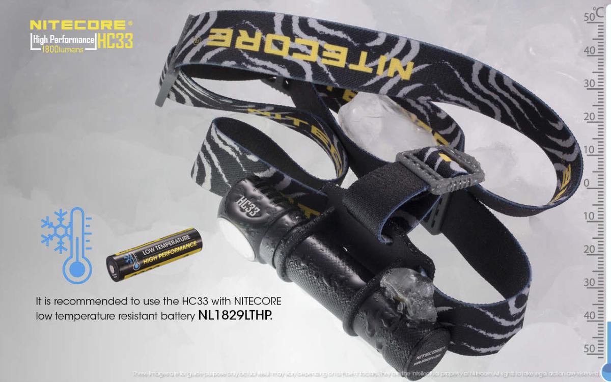 Lampe frontale et lampe torche Nitecore HC33 1800 lumens