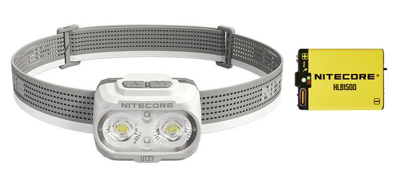 Lampe frontale trail Nitecore UT27 800 lumens - Blanc