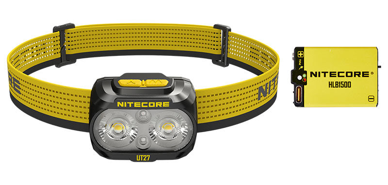 Lampe frontale trail Nitecore UT27 800 lumens - Jaune