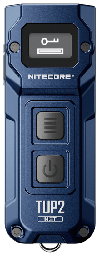 Lampe porte-clés Nitecore TUP 2 1200 lumens écran OLED - Bleu