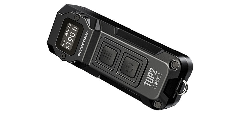 Lampe porte-clés Nitecore TUP 2 1200 lumens écran OLED - Noir