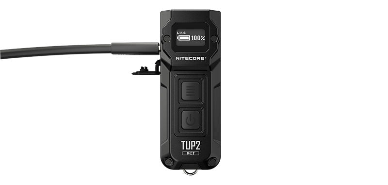 Lampe porte-clés Nitecore TUP 2 1200 lumens écran OLED - Noir