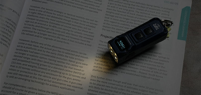 Lampe porte-clés Nitecore TUP 2 1200 lumens écran OLED - Noir