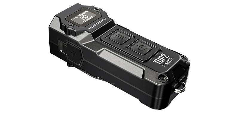 Lampe porte-clés Nitecore TUP 2 1200 lumens écran OLED - Noir