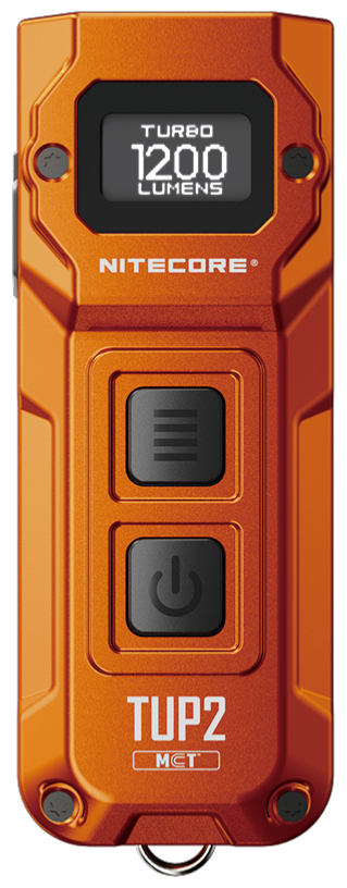 Lampe porte-clés Nitecore TUP 2 1200 lumens écran OLED - Orange