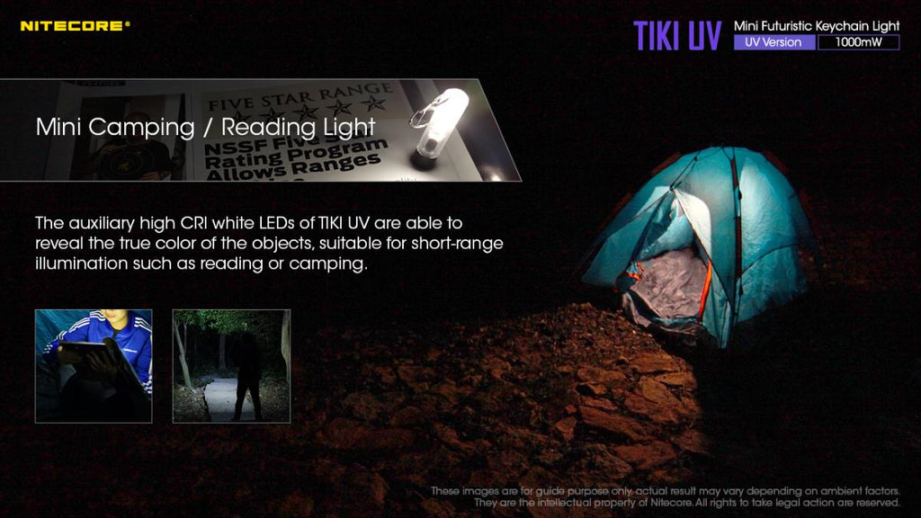 Lampe porte-clés UV Nitecore Tiki UV 1000 mW