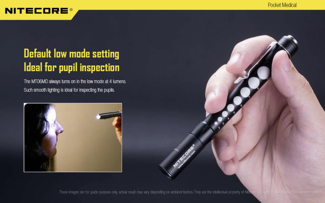 Lampe torche médicale Nitecore MT06MD 180 lumens