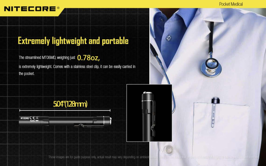 Lampe torche médicale Nitecore MT06MD 180 lumens