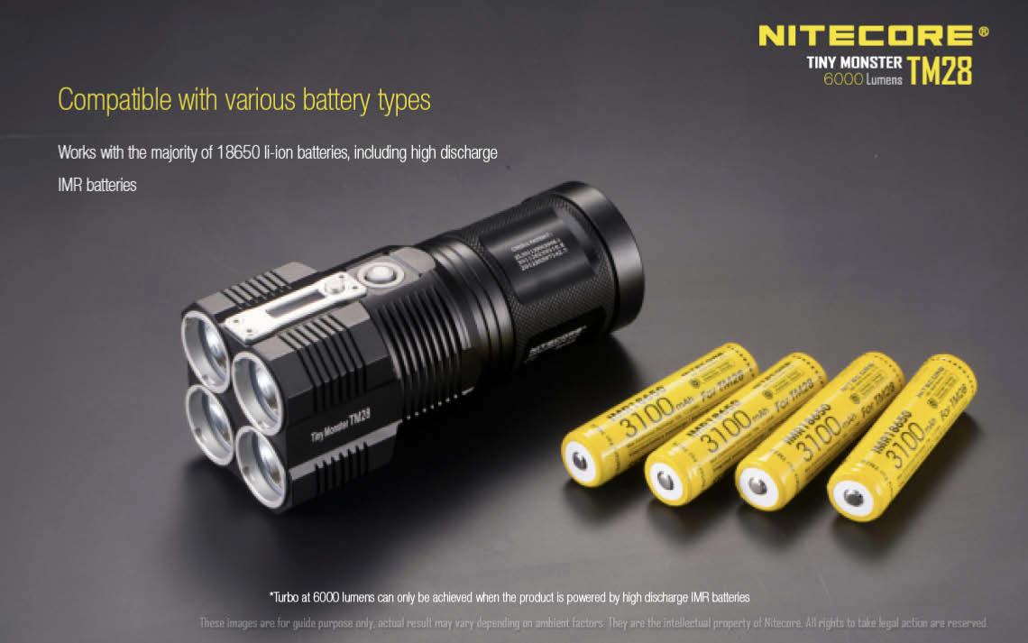 Lampe torche Nitecore TM28 6000 lumens écran OLED