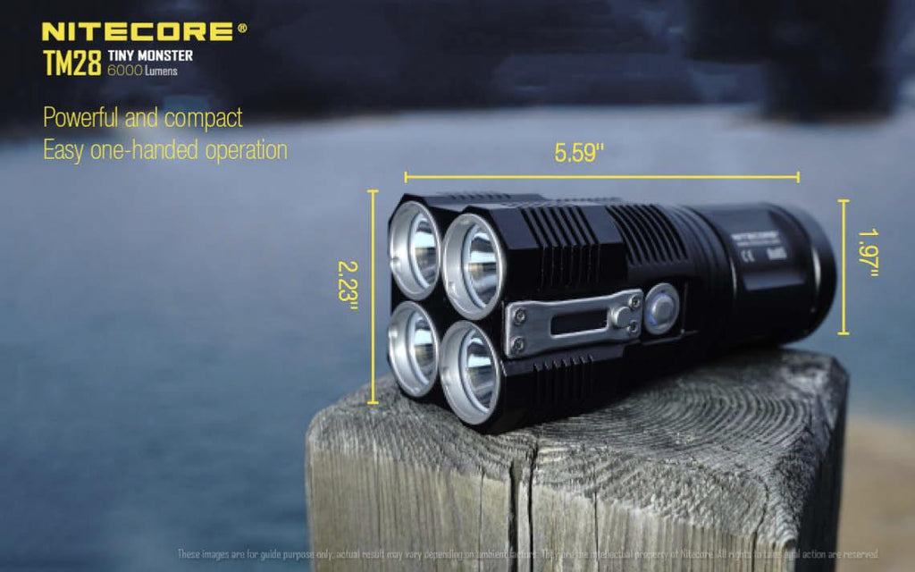 Lampe torche Nitecore TM28 6000 lumens écran OLED