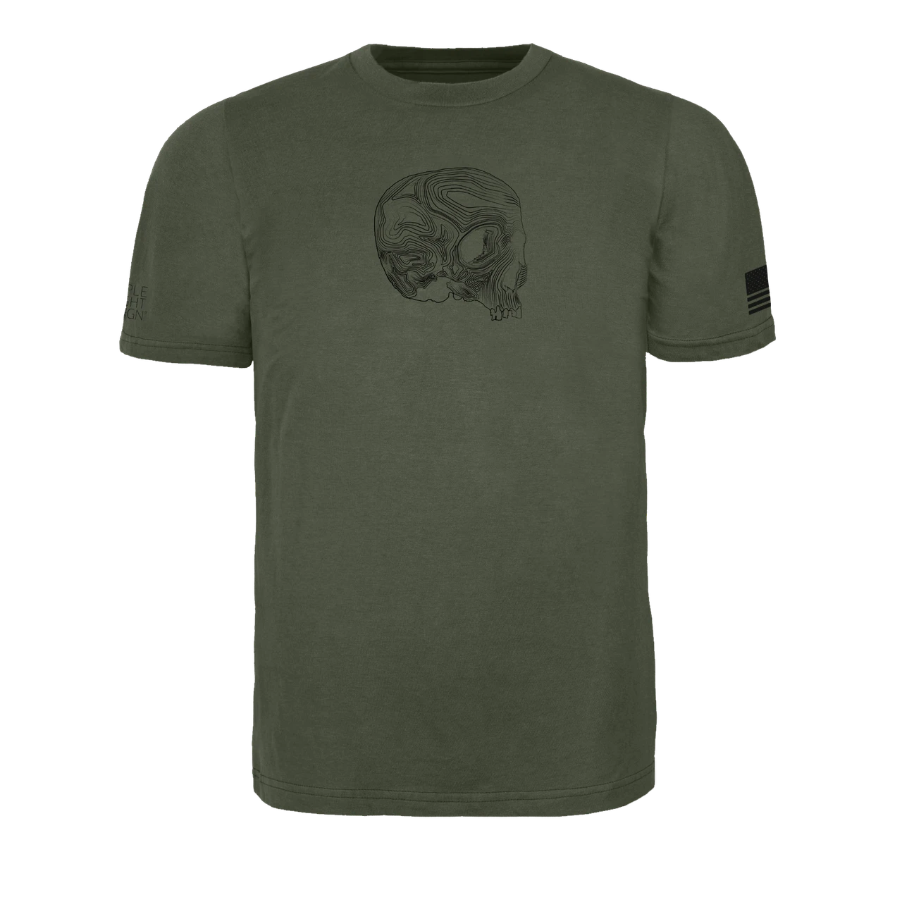 T-Shirt TAD Topo Skull – Crâne Noir Triple Aught Design