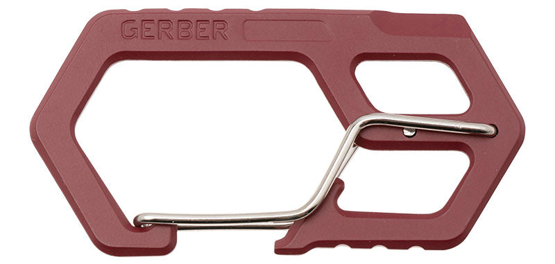 Mousqueton multifonction Gerber 3 outils - Rouge
