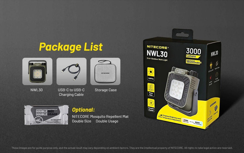 NWL30 Lampe 3 - en - 1 3000 lm - Répulsif Anti - Moustiques & Power Bank - OUTPOST SHOP