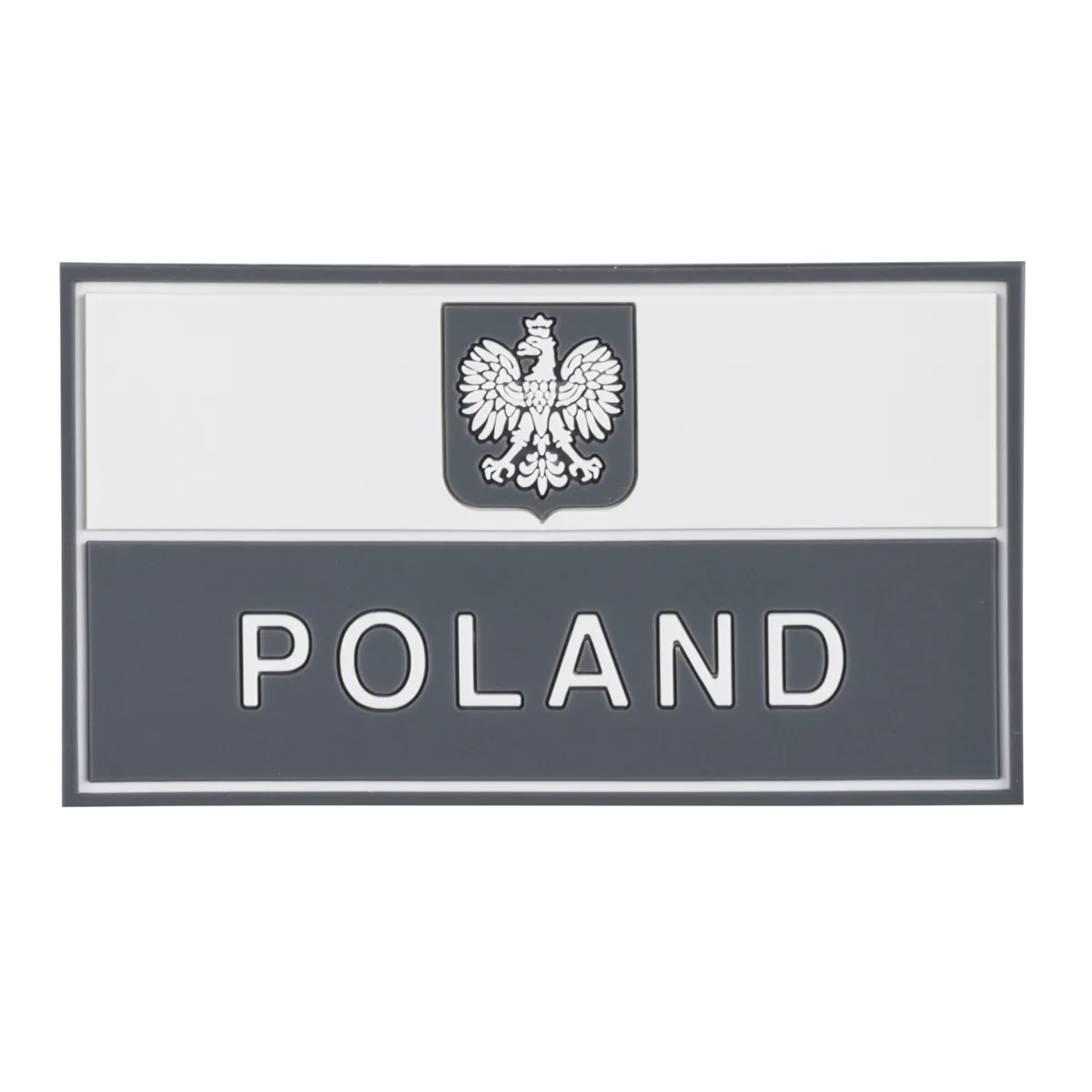 Patch bannière polonaise 90 x 50 mm - Grey