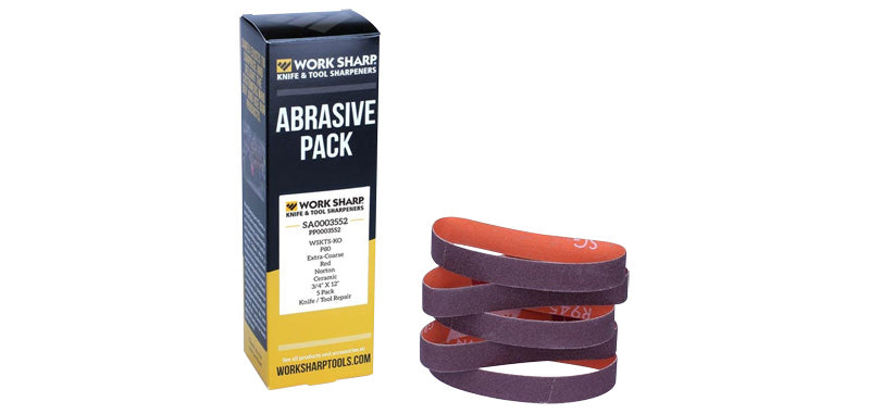 Pack de 5 bandes Work Sharp P80 grain grossier pour WSK1 et WSKO2