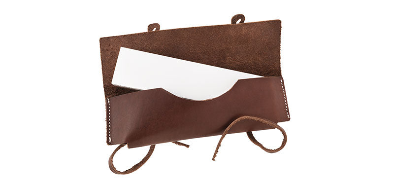 Pierre à aiguiser Helle avec étui cuir, taille S ou L - L