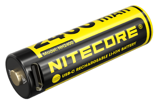 Pile AA rechargeable USB-C Nitecore NH2400SB