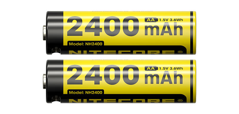 Piles AA rechargeables USB-C Nitecore NH2400 lot de 2
