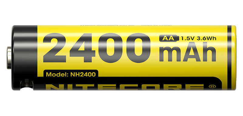 Piles AA rechargeables USB-C Nitecore NH2400 lot de 4