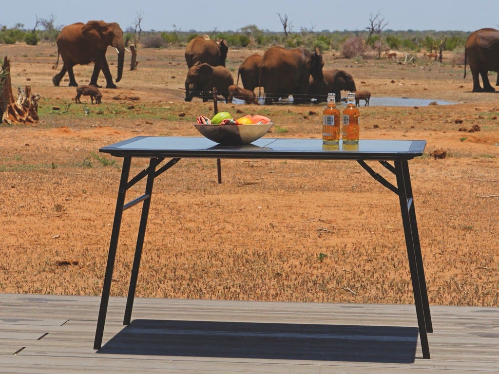 Table de camping Pro en acier inoxydable, camping
