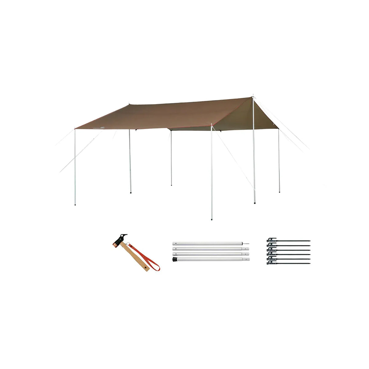 Kit tarp Snow Peak HD Tarp Shield Recta Pro Set