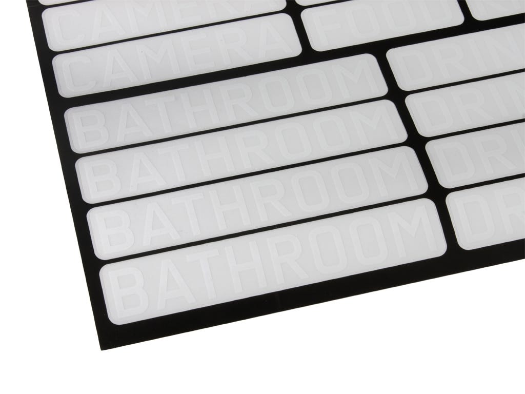 Planche d'étiquettes pour caisses Wolf Pack et Cub Pack, SBOX026